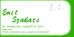 emil szakats business card